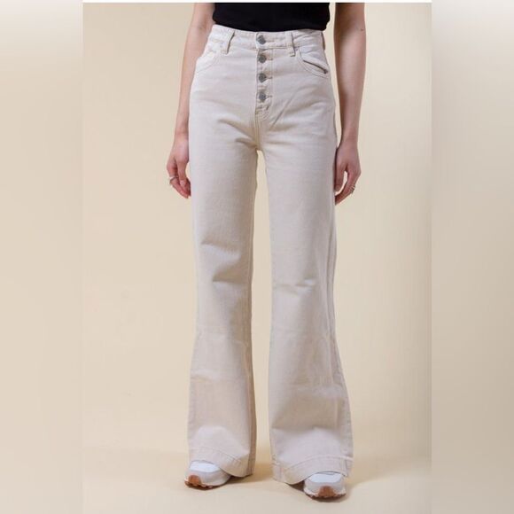 Rolla's Eastcoast Flare Jeans in beige natural NWT - Picture 1 of 7
